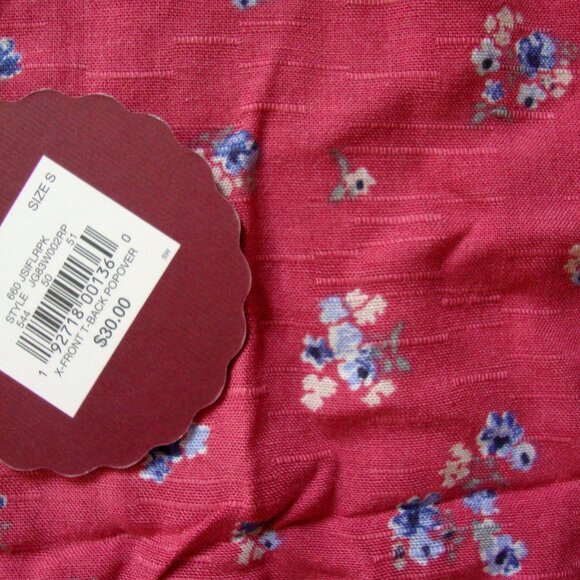 SO Mauve Floral Rayon Popover Top - Picture 4 of 5